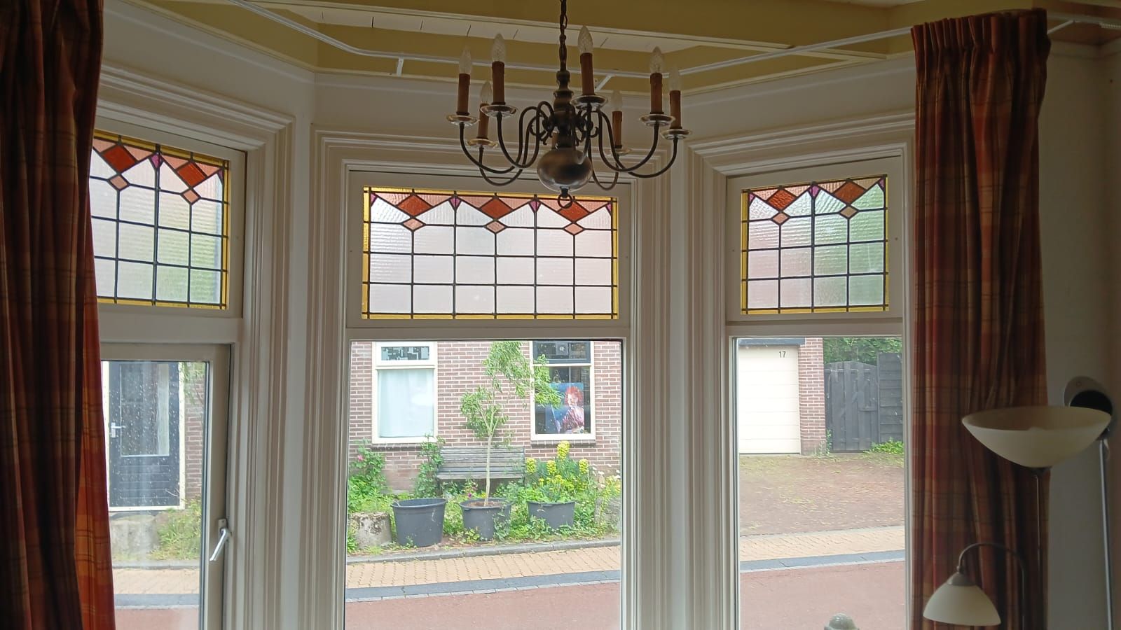 Erker met glas-in-lood